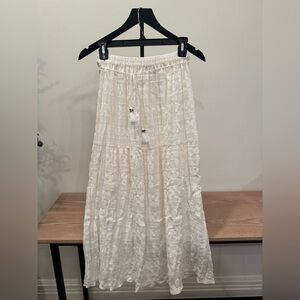 Zara White Maxi Skirt